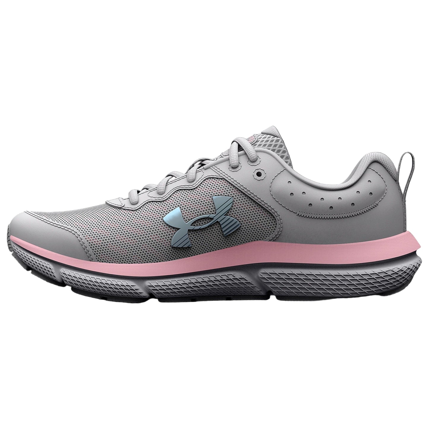 Grade School Under Armour Assert 10 Running Shoes - Pink/Pink/Grey