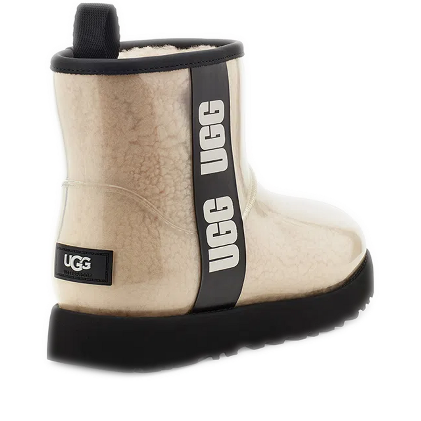 Kids Ugg Classic Clear Mini II Boot - Natural/ Black