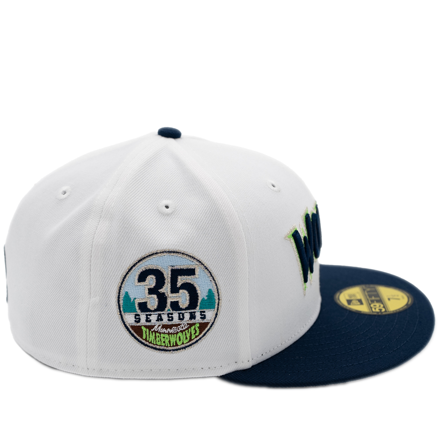 New Era Minnesota Timberwolves 59Fifty Fitted Hat - White/ Ocean