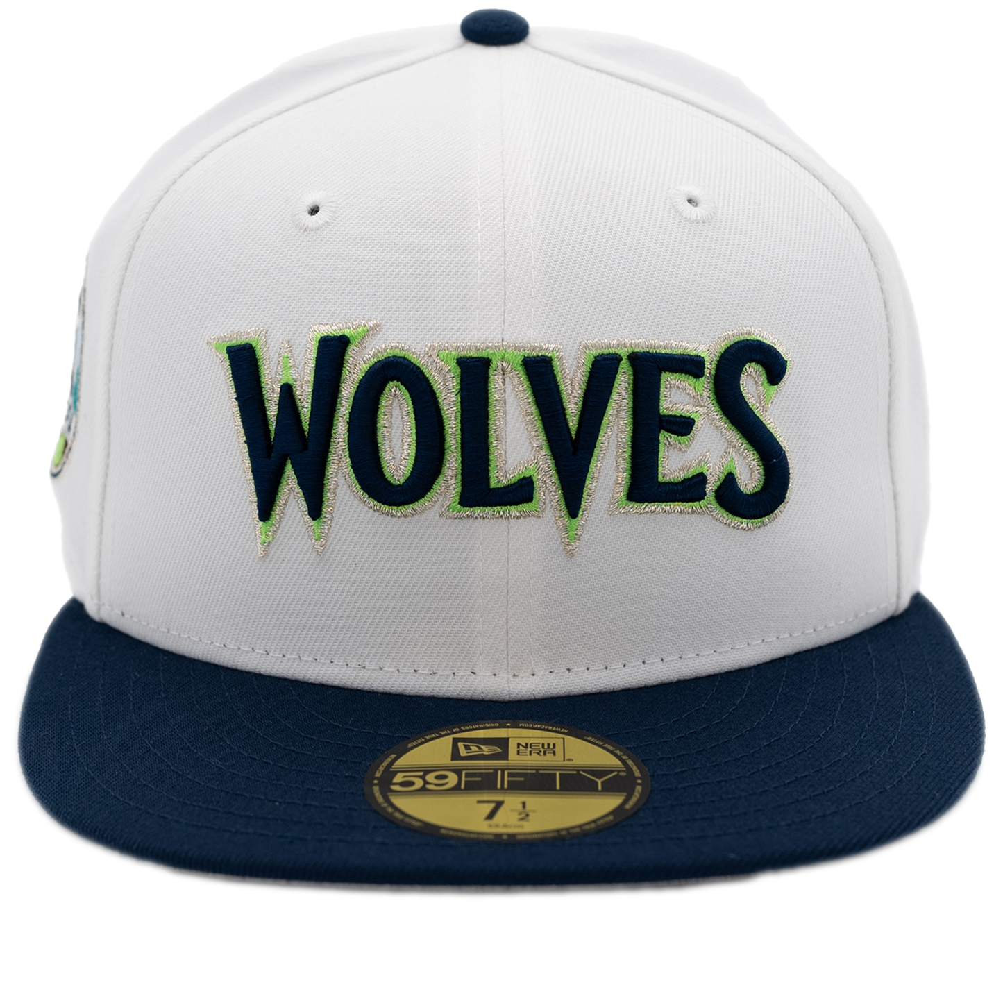 New Era Minnesota Timberwolves 59Fifty Fitted Hat - White/ Ocean