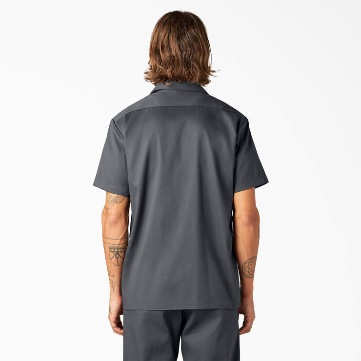 Men's Dickies Slim Fit FLEX Twill Work Shirt - Charcoal