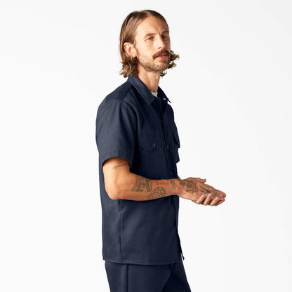 Men's Dickies Slim Fit FLEX Twill Work Shirt - Dark Navy