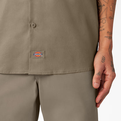 Men's Dickies Slim Fit FLEX Twill Work Shirt - Desert Sand