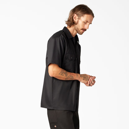 Men's Dickies FLEX Relaxed Fit Short Sleeve Work Shirt - Black