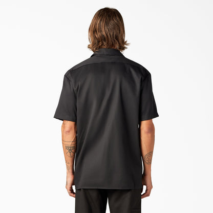 Men's Dickies FLEX Relaxed Fit Short Sleeve Work Shirt - Black