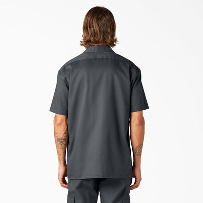 Men's Dickies FLEX Relaxed Fit Short Sleeve Work Shirt - Charcoal