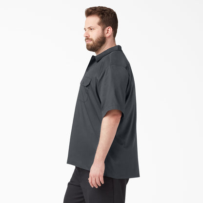 Men's Dickies FLEX Relaxed Fit Short Sleeve Work Shirt - Charcoal