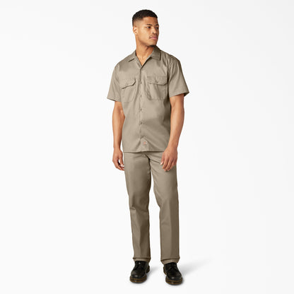Men's Dickies FLEX Relaxed Fit Short Sleeve Work Shirt - Desert Sand