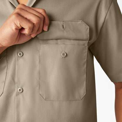 Men's Dickies FLEX Relaxed Fit Short Sleeve Work Shirt - Desert Sand