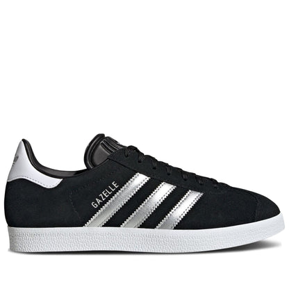 Women's Adidas Gazelle - Black/Silver Metallic/White
