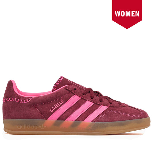 Women's Adidas Gazelle Indoor Shoes - Lucid Pink/Noble Maroon