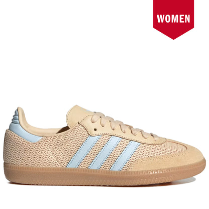 Women's Adidas Samba OG - Black/Sand Strata/Sky Tint