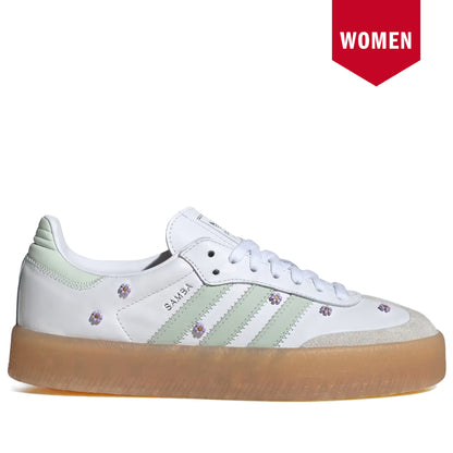 Women's Adidas Sambae Cloud White Linen Green Gum