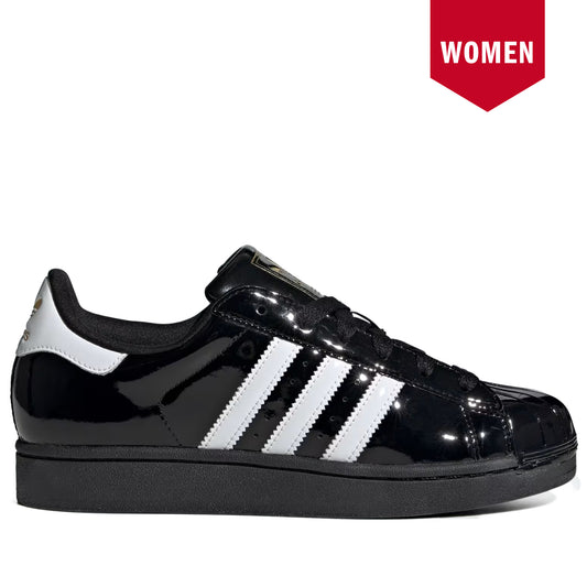 Adidas Sneakers black Women's Adidas Superstar II Shoes - Core Black/Cloud White/Gold Metallic