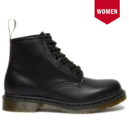 Women's Dr. Martens 101 Smooth Leather Ankle Boots - Black Smooth