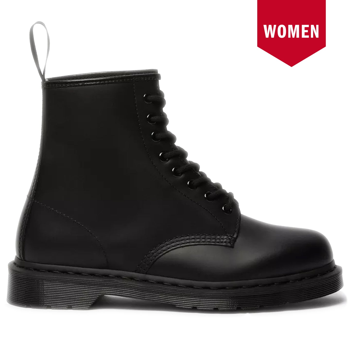 Women's Dr. Martens 1460 Mono Smooth Leather Lace Up Boots - Black Smooth