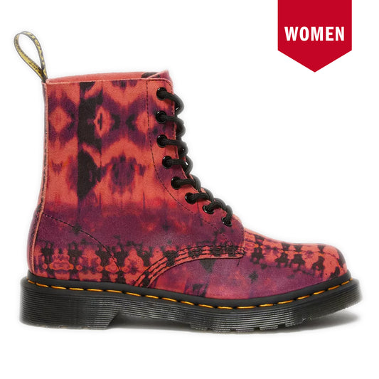 Women's Dr. Martens 1460 Pascal Tie Die Leather Lace Up Boots - Purple