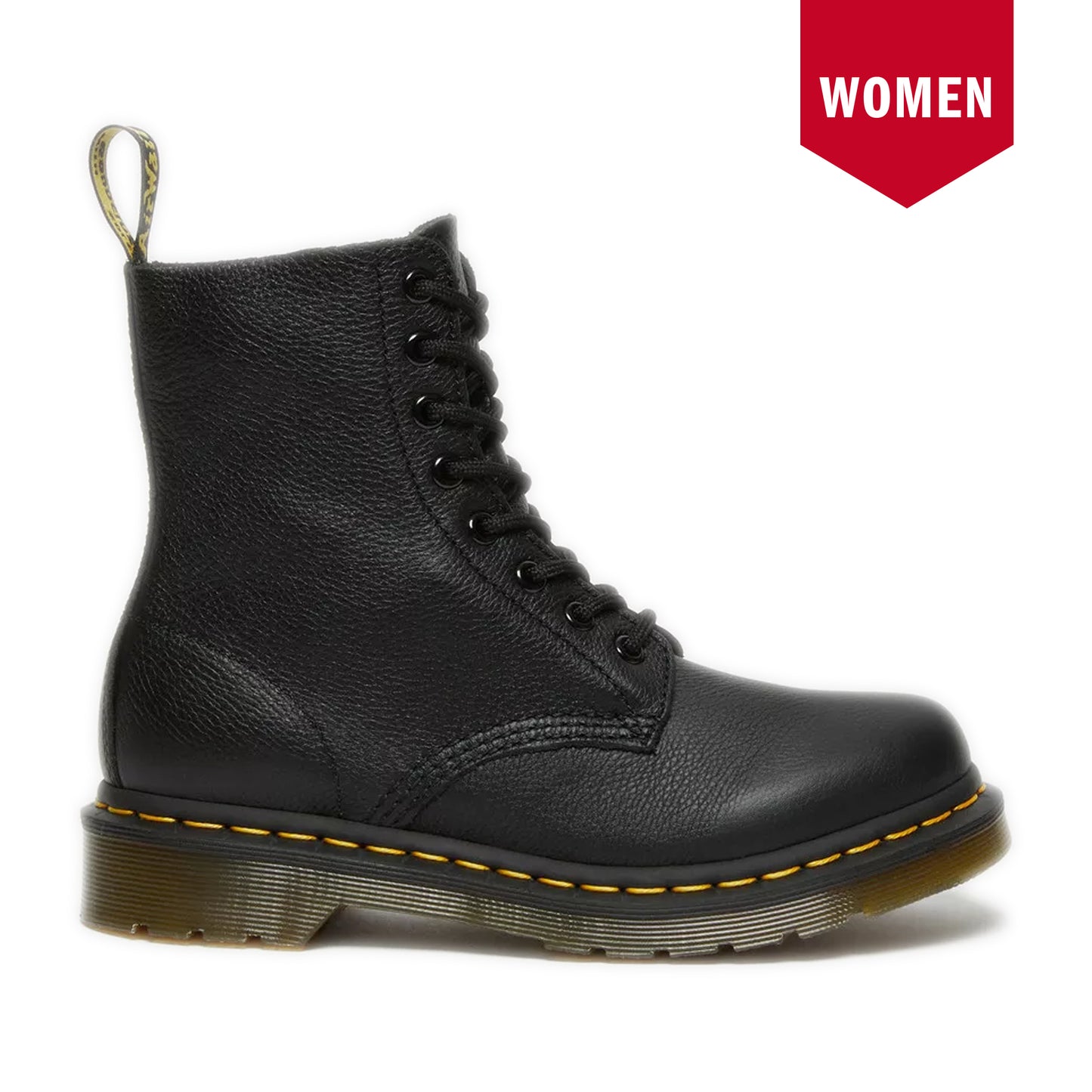 Women's Dr. Martens 1460 Pascal Virginia Leather Boots  - Black Virginia