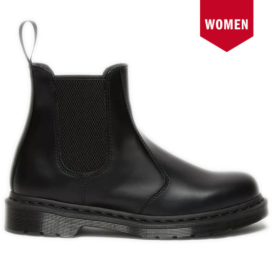 Women's Dr. Martens 2976 Mono Smooth Leather Chelsea Boots - Black Smooth