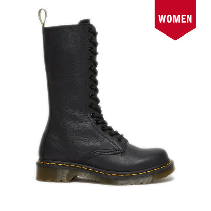 Women's Dr. Martens JB99 Virginia Leather High Boots - Black Virginia