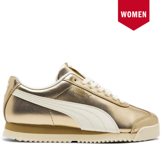 Women's Puma Roma Chrome Shoes - Gold