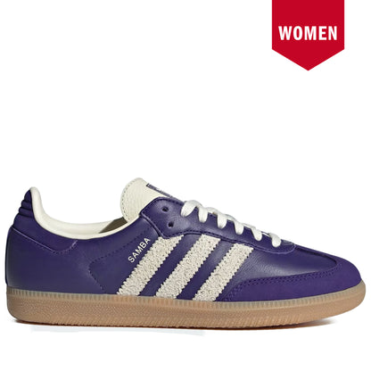 Women's Adidas Samba OG Shoes - Collegiate Purple/Cream White/Gum