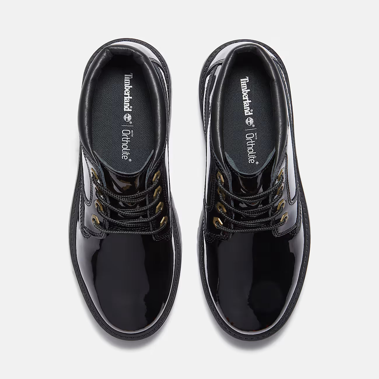 Women´s Timberland Patent Leather Stone Street Platform Chukka - Black