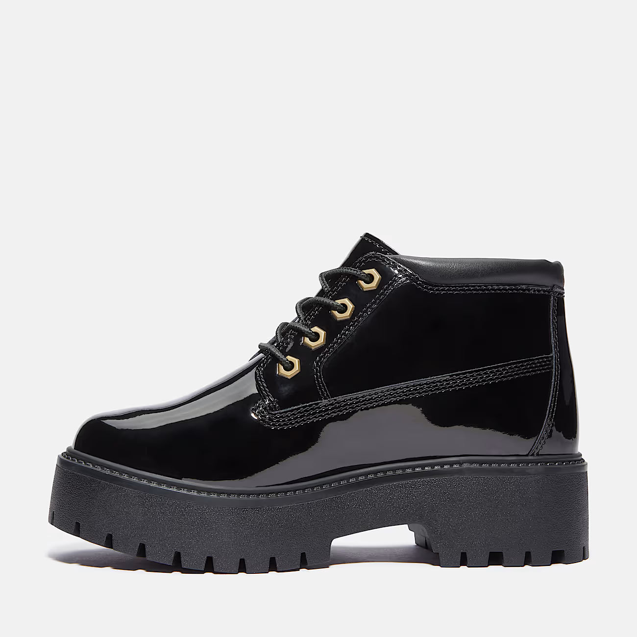Women´s Timberland Patent Leather Stone Street Platform Chukka - Black