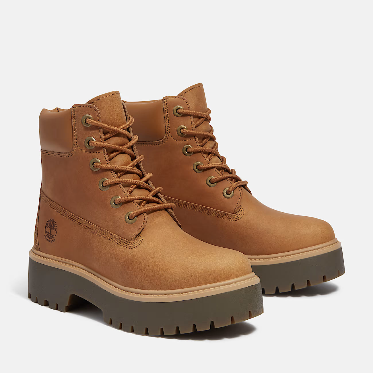 Women's Timberland Stone Street 6 Inc Waterproof Platform - Wheat Full-Grain