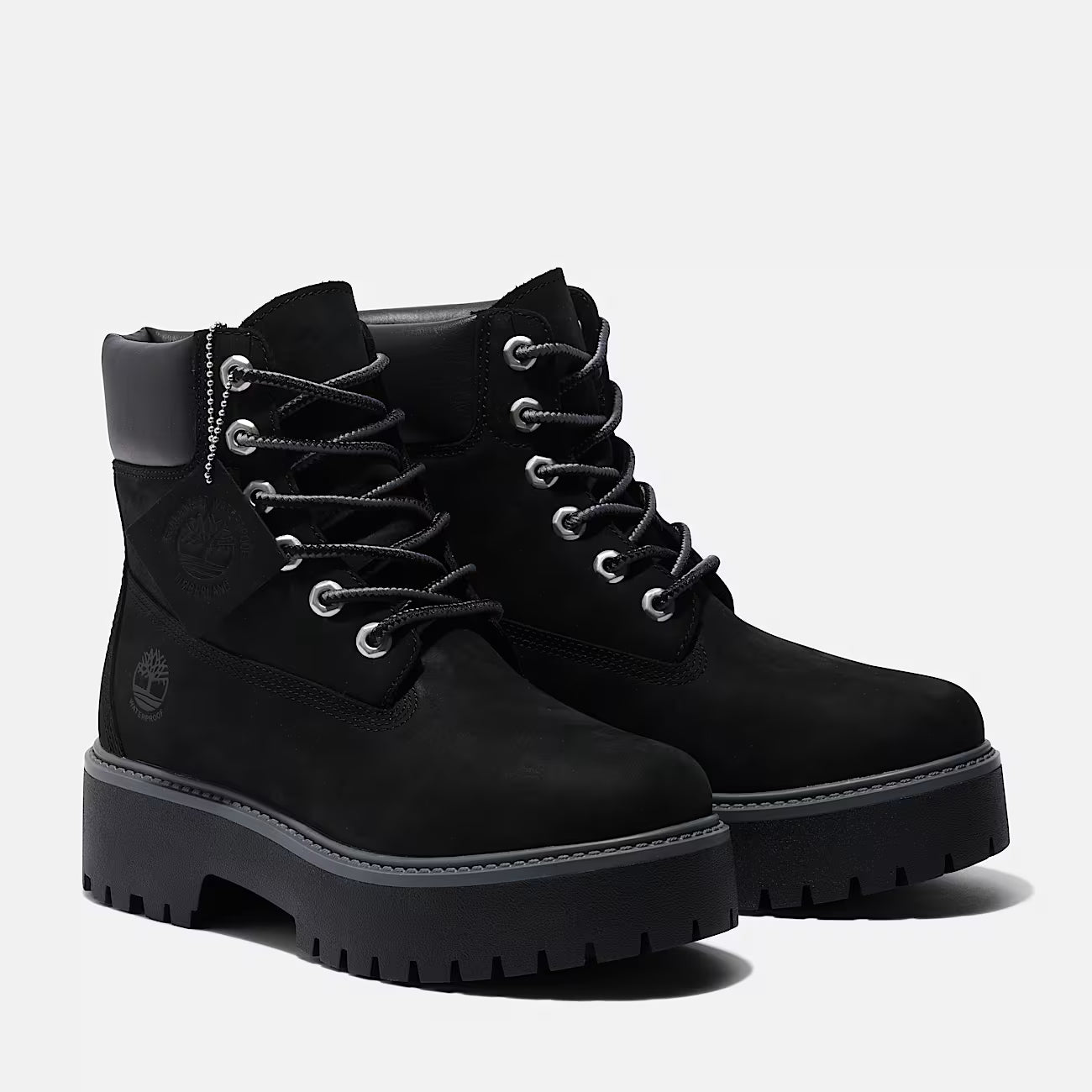 Women's Timberland Stone Street 6 Inch Waterproof Platform - Jet Black