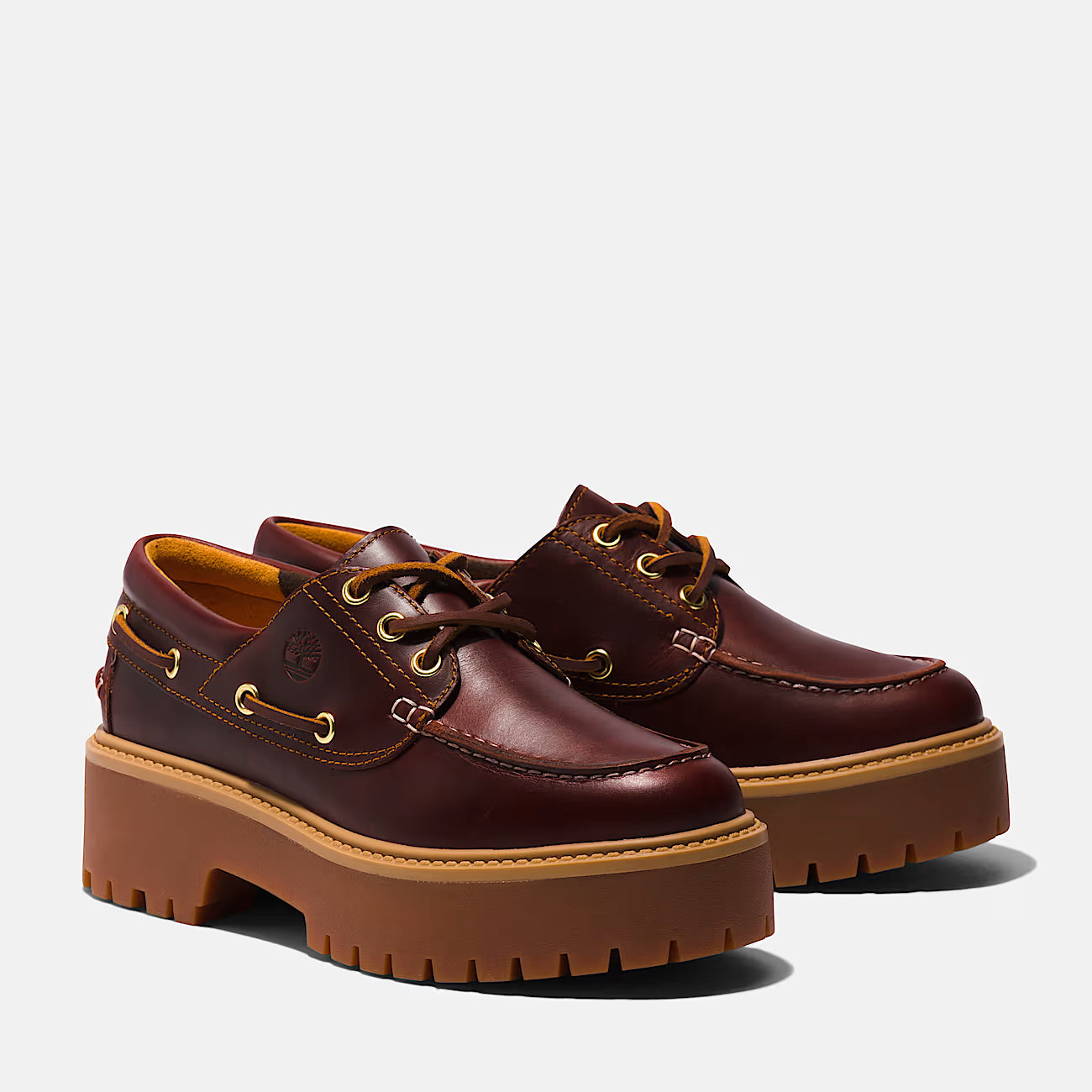 Women's Timberland Stone Street Platform Boat - Rootbeer