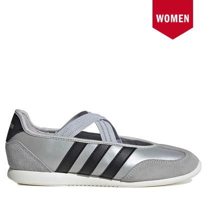 Women's Adidas Barreda Mary Jane Silver Met Core Black
