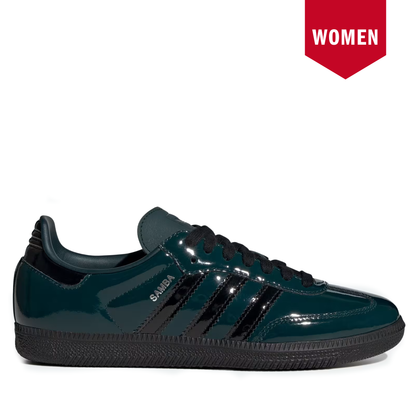 Women's Adidas Samba OG Aurora Ivy Core Black Silver Metallic