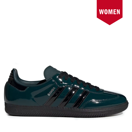 Women's Adidas Samba OG Aurora Ivy Core Black Silver Metallic