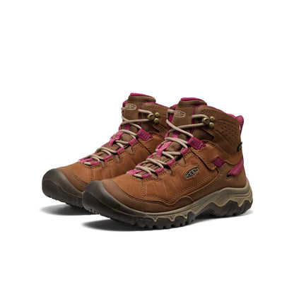 Women's Keen Targhee IV Waterproof Hiking Boot - Bison/Beaujolais