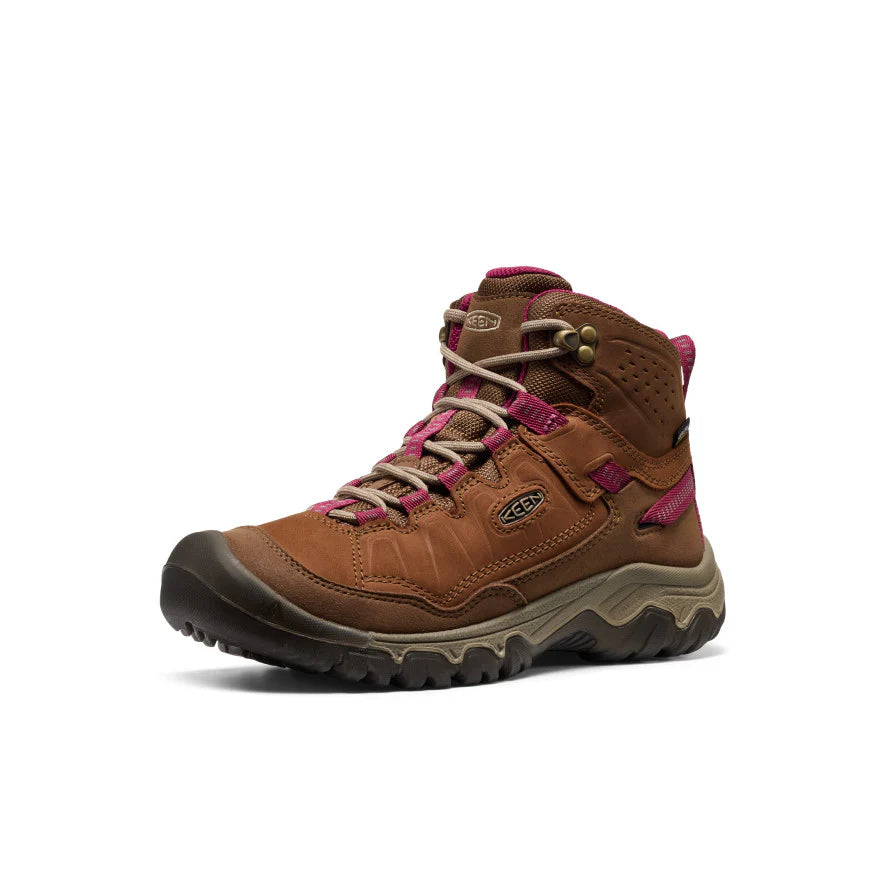 Women's Keen Targhee IV Waterproof Hiking Boot - Bison/Beaujolais