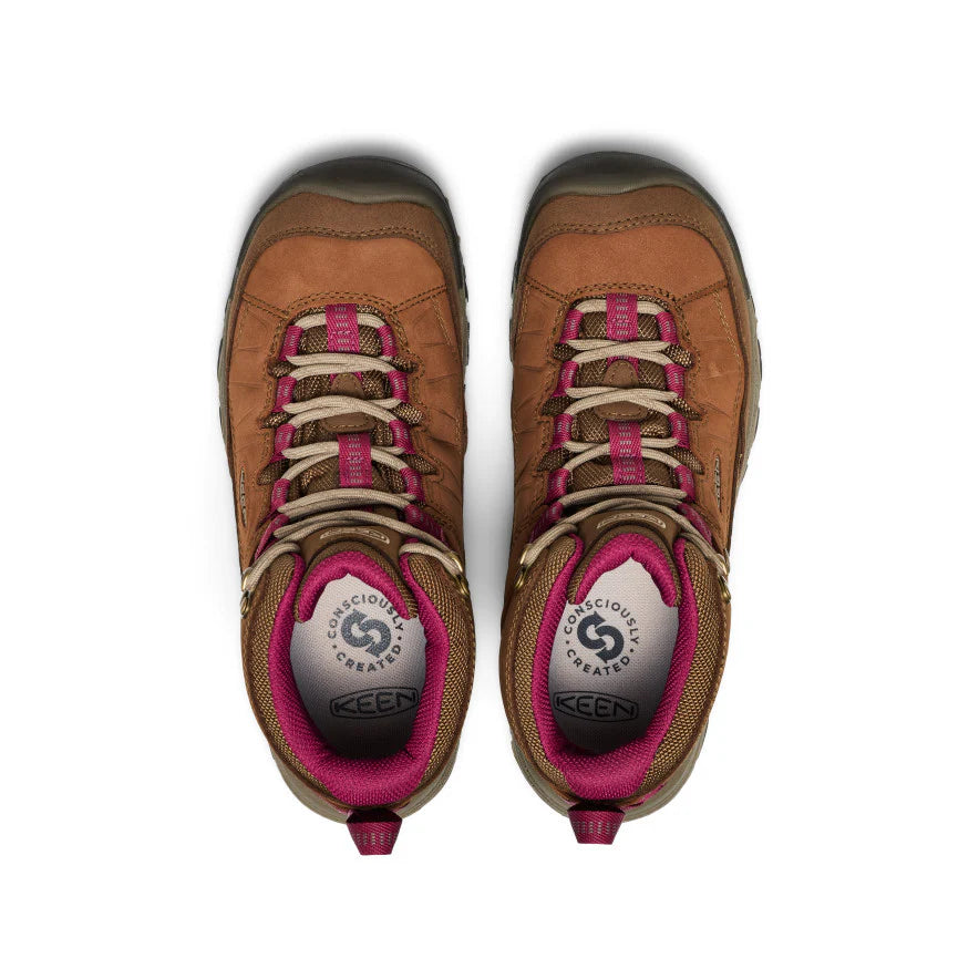 Women's Keen Targhee IV Waterproof Hiking Boot - Bison/Beaujolais