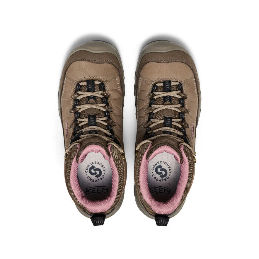 Women's Keen Targhee IV Wide Waterproof Hiking Boot - Brindle/Nostalgia Rose