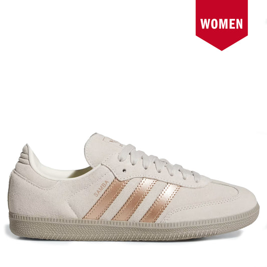 Women's Adidas Samba OG - Off White / Copper Metallic / Putty Beige