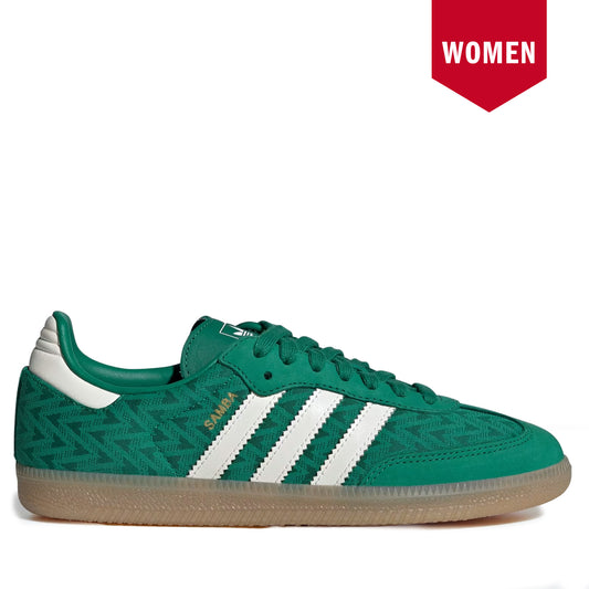 Women's Adidas Samba OG - Bold Green / Off White / Gold Metallic Bold Green Off White Gold Metallic