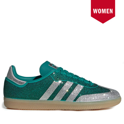 Women's Adidas Samba OG - Equipment Green / Silver Metallic Equipment Green Silver Metallic