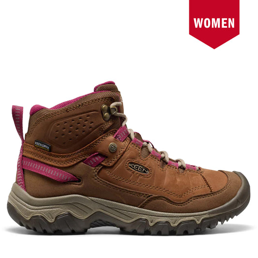 Women's Keen Targhee IV Waterproof Hiking Boot - Bison/Beaujolais