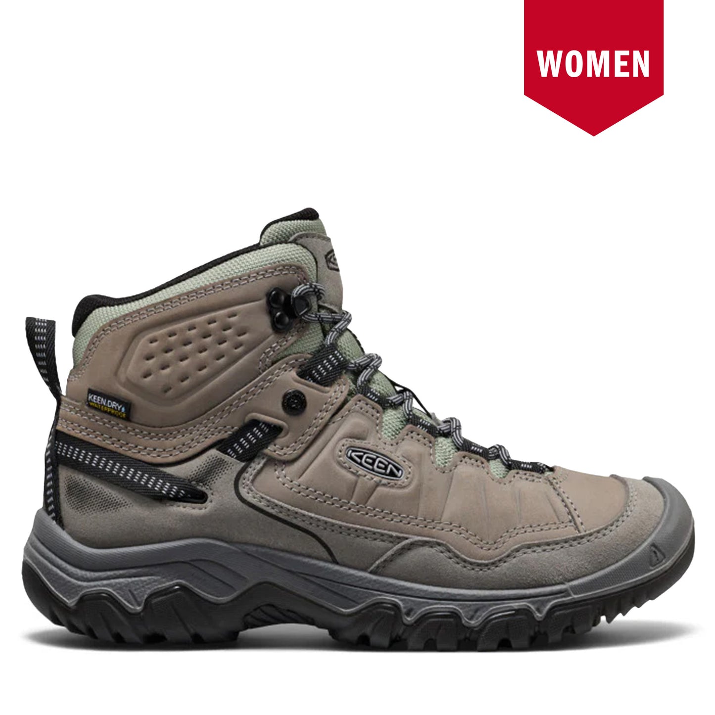 Women's Keen Targhee IV Waterproof Hiking Boot - Steel Gray/Lily Pad