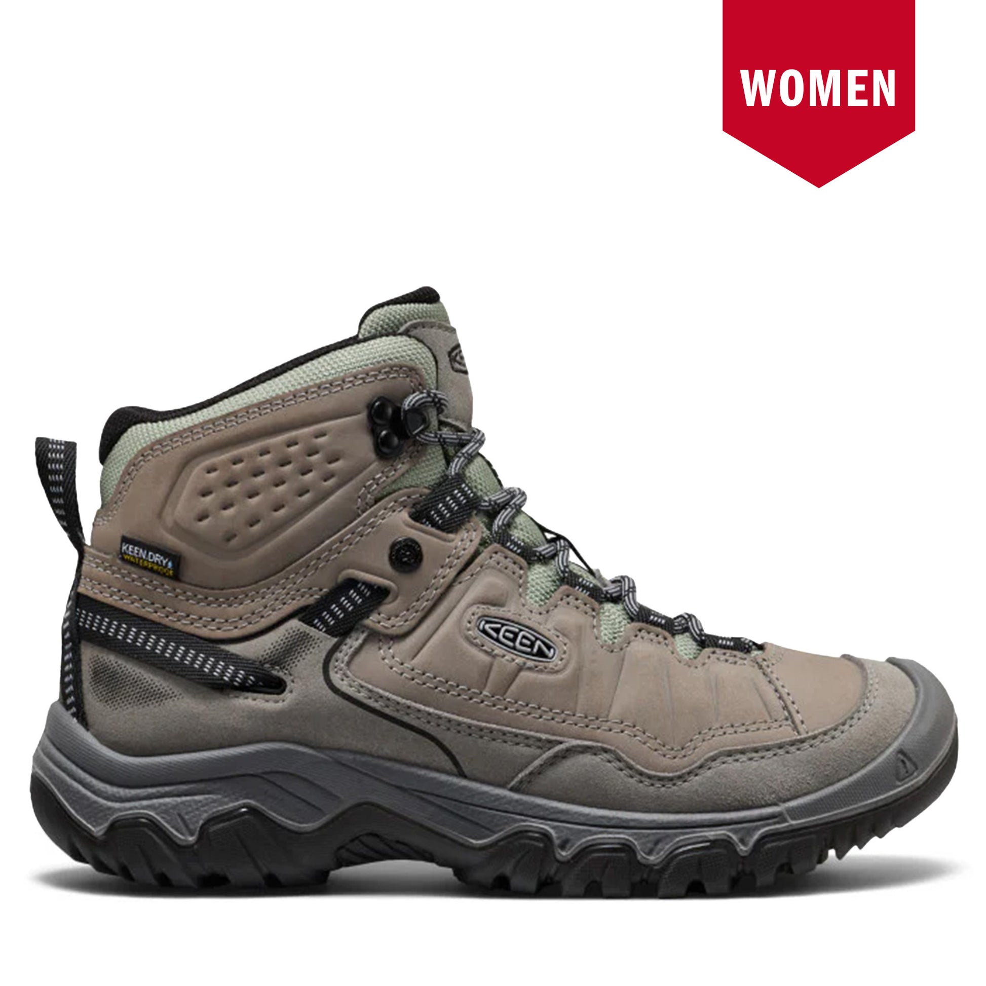 Women's Keen Targhee IV Waterproof Hiking Boot - Steel Gray/Lily Pad