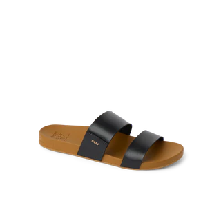 Women's Reef Cushion Vista Slides - Black / Nature