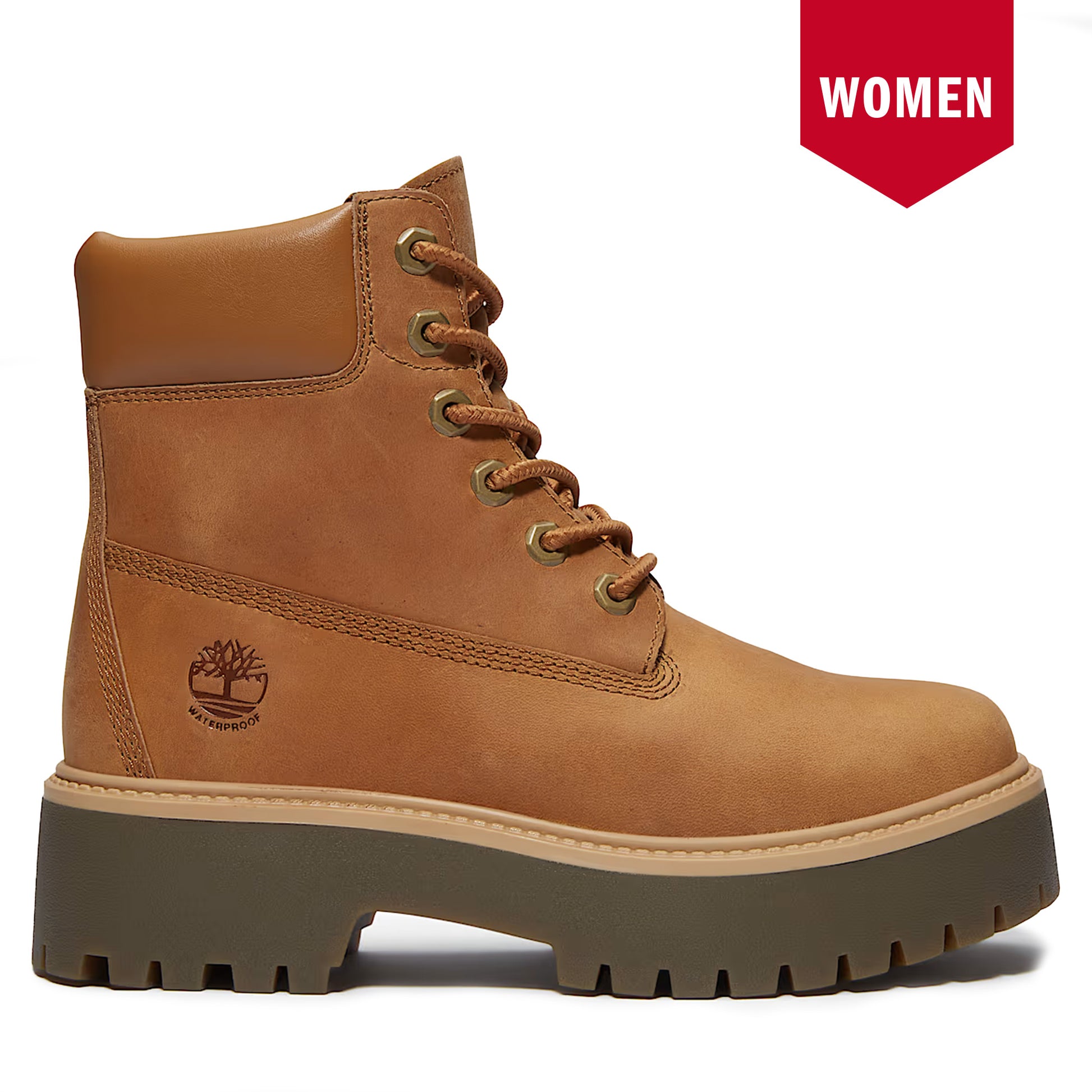 Women's Timberland Stone Street 6 Inc Waterproof Platform - Wheat Full-Grain Wheat Full-Grain