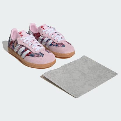 Pre School Adidas Samba OG Liberty London Elastic Lace - Clear Pink/Cloud White