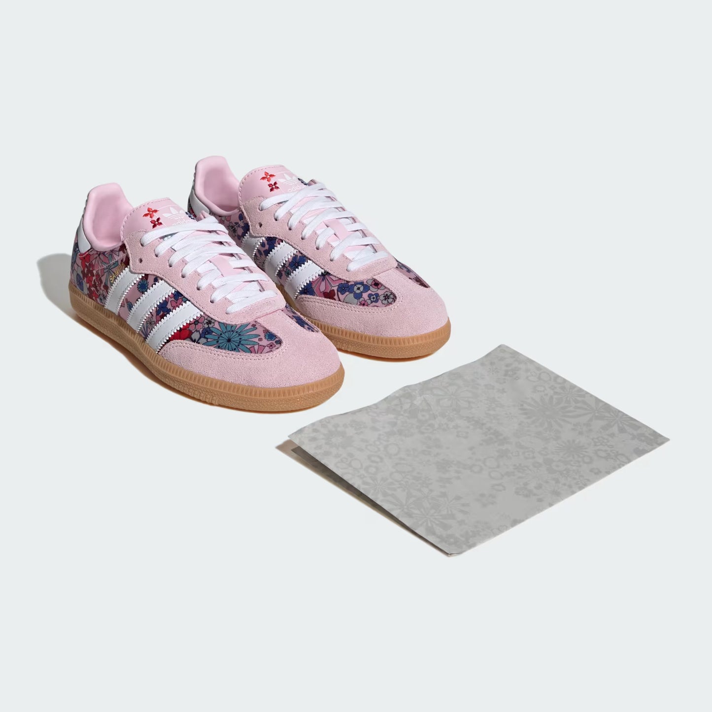 Grade School Adidas Samba OG x Liberty London - Clear Pink/Cloud White