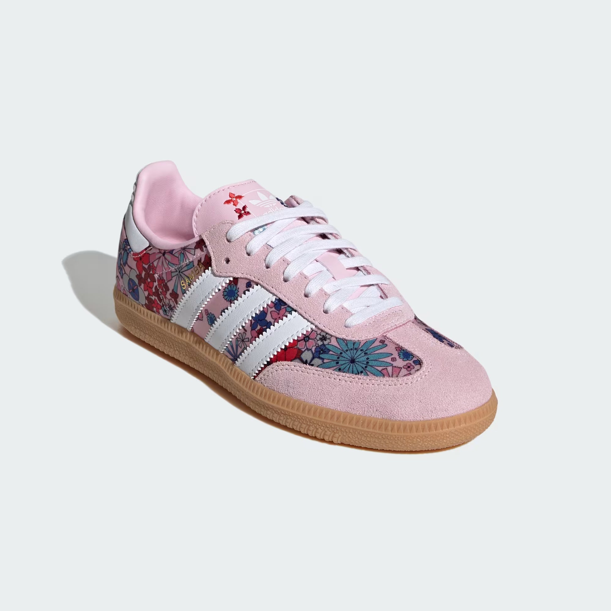 Pre School Adidas Samba OG Liberty London Elastic Lace - Clear Pink/Cloud White