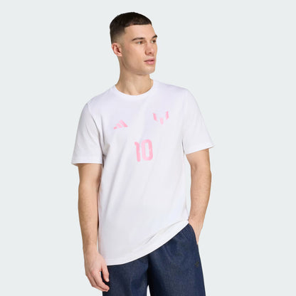 Adidas Messi Graphic T-shirt - White